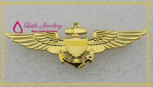 pembuatan pin emas logo angkasa pura burung pesawat perak logo perusahaan cincin