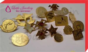 pembuatan pin emas perak asli 24 k murah logo perusahaan cincin