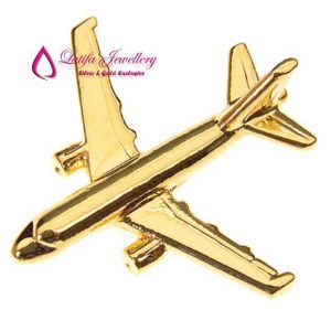 pin logo perusahhan pesawat pembuatan emas asli perak palladium platina