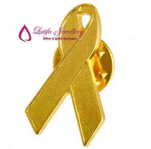 pin pita aids emas asli logo perusahaan perak pembuatan bikin
