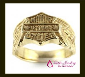 jual cincin Harly Davidson pria cowok emas asli platina toko perhiasan jogja jakarta depok bandung