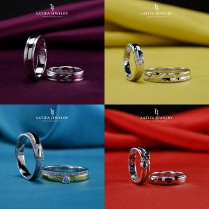 Cincin nikah kawin tunangan couple Bontang custom pin emas perak palladium platinum platina silver Jual Beli bikin cincin murah