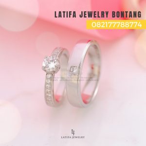 Toko jual beli cincin nikah kawin tunangan couple custom emas palladium perak platinum bontang murah (4)