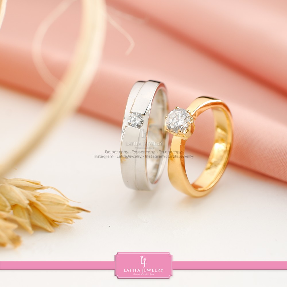 cincin nikah Bontang kawin tunangan couple custom emas perak silver palladium platinum platina jual beli bikin model desain pin murah (11)