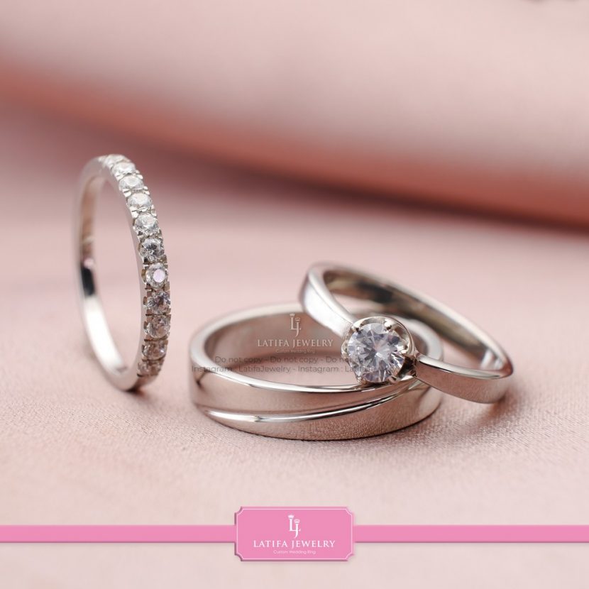 cincin nikah Bontang kawin tunangan couple custom emas perak silver palladium platinum platina jual beli bikin model pin murah Bontang